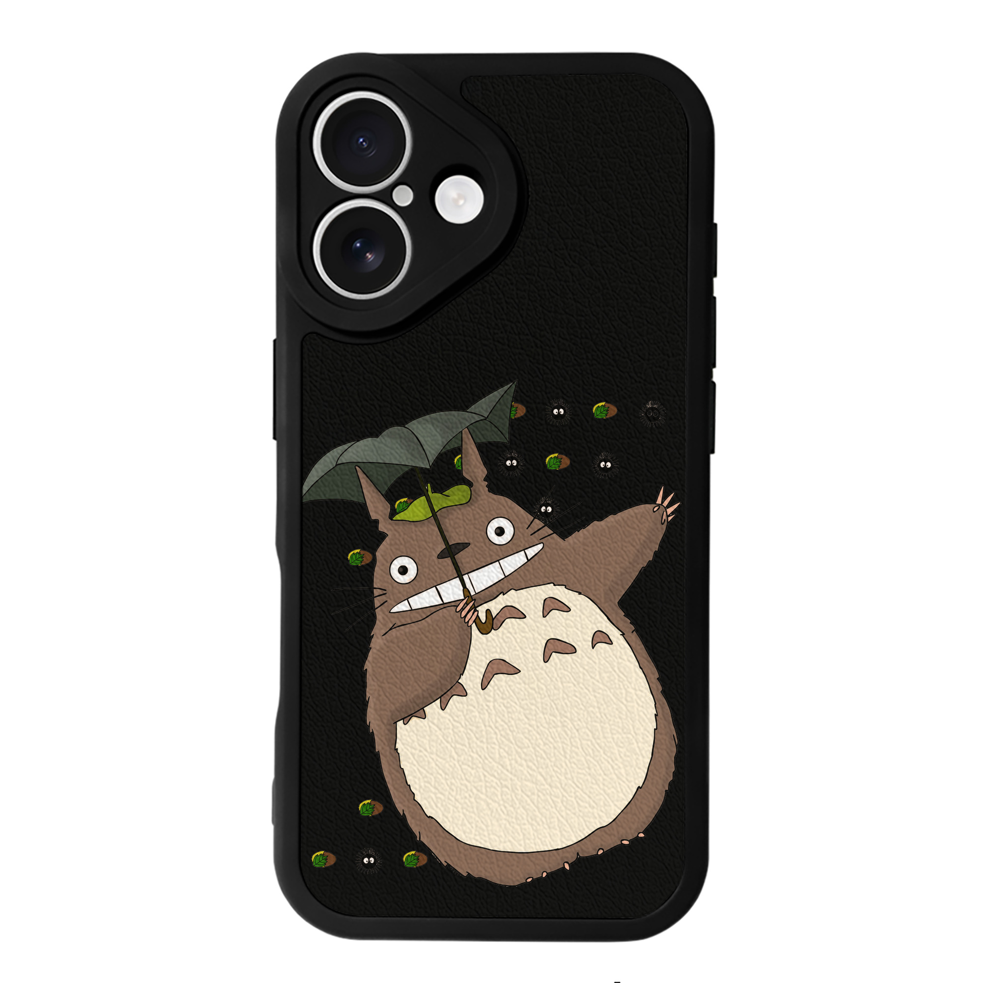 （画像用） となりのトトロ 草壁メイ 草壁サツキ My Neighbor Totoro Satsuki Kusakabe Mei Kusakabe 【iPhone 16シリーズ対応】シリコンスマホケース（レザー調） 材質：シリコン